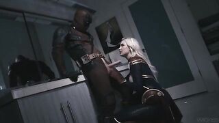 Deadpool fucks Captain Marvel hard in this full scene parody