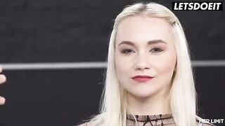 Czech teen Marilyn Sugar gets her pussy stretched by a huge cock in intense action