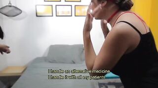 The doctor, Sara Blonde, gives a great anal sex treatment to Salome Gil to cure her illness