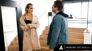 Aiden Ashley gets her cunt smashed for being a bad slut by Nathan Bronson