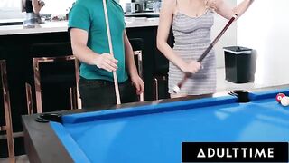Two roommates share a stick in an intense threesome adventure