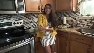 My stepmom, a big ass Latina, masturbates me in the mornings when my dad's not around