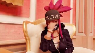 KDA Ahri tries porn for the first time in a captivating gallery