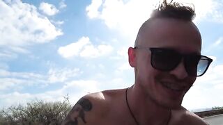 The stupid bitches believed we were bloggers and gave us right on the beach