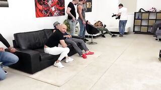 Monika Fox, Russian star, gets fucked hard backstage in intense anal scene