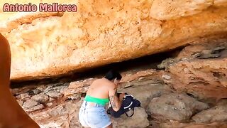 An Argentine slut gets caught and fucked publicly on the beach