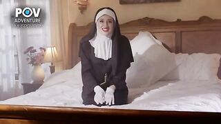 Nun’s lust fulfilled in real POV adventure