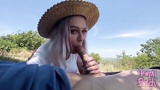 A girl agreed to have sex with a complete stranger outdoors