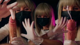 A crazy nurse brings you a handjob like no other