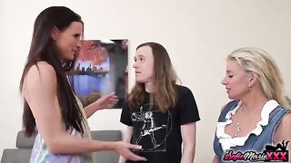 Hot stepmoms Sofie Marie and Payton Hall in steamy action