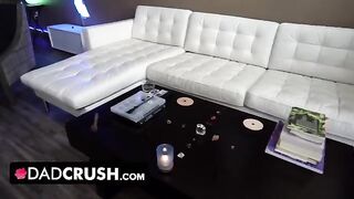 Naughty stepdaughter Kenzie Madison makes stepdaddy forget his anger with intense oral skills