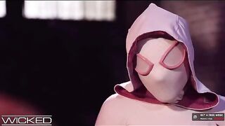 Spiderman eats and fucks Gwen Stacy’s pussy in a steamy scene