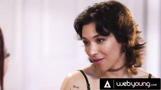College girl Brooklyn Gray has passionate sex with her romantic girlfriend in a steamy encounter
