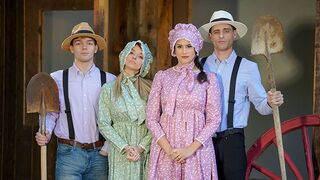 Hot step moms Penny Barber and Pristine Edge fucked hard by their young Amish step sons
