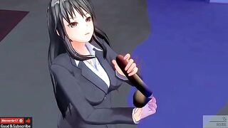 Uncensored Japanese Hentai anime with ASMR ear licking action