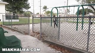 Mia Khalifa seduced two guys to fuck her