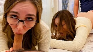 The stepson again screwed his steaming-hot stepmom