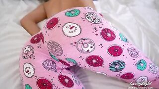 Step mom woke up to a surprising situation with her step son, who helped her reach a quick climax