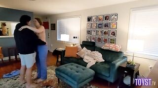 A hot nurse is getting fucked by her boyfriend as soon as she gets home from work