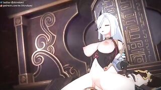 A bunch of Genshin Impact girls getting fucked and creampied in this SFM vid