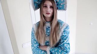 Snegurochka mixed up the address and found a new year surprise