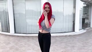 Public blowjob in the middle of nowhere - almost got caught