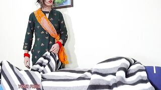 When the young Indian maid removed the blanket, she was amazed to see my big dick