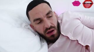 A girl sneaks her guy into her room to fuck him all night