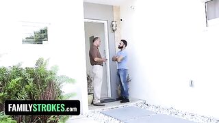 Little Claire Black seduced her step uncle and got fucked all over the house