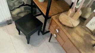 A juicy cutie swallows all the cum, showcasing her skills in a steamy scene