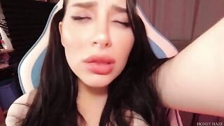 A teenage gamer cheats on her BF with a stepbrother in a steamy scene