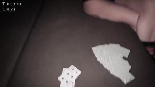 He played cards with a girl and fucked her tits