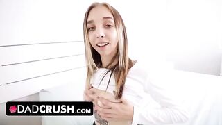 Cute stepdaughter Breezy Bri fucks with her dad in a steamy scene