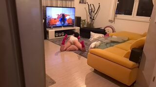 The stepsister was caught watching porn and she agreed to sex