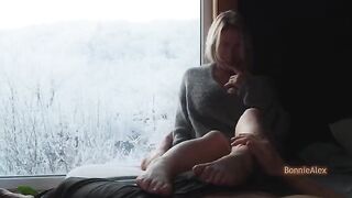 A couple have a good time while having sex on the evening