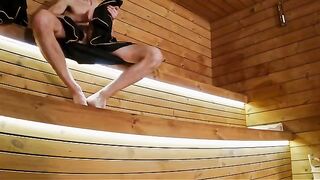 Sauna adventure pt1. I showed my dick to three strangers in the sauna