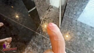 I spy on an Austrian girl while she takes a shower and I jerk off - Exclusive