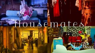 Hot bisexual threesome action with artists Amber Nevada and Stella Cox