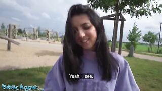 College girl agreed to fuck outdoors for money with a stranger