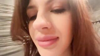 The birthday girl received a cock as a present from friend
