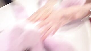 The birthday girl received a cock as a present from friend