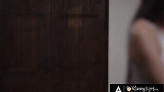 The stepsister swapped her pussy eating with a busty woman in the kitchen