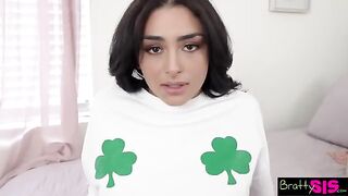 Vanessa Moon tells Stepbro, "Why don't you lick my pussy for some good luck?"