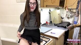 A guy lifted the mood of a student with a hard sex session