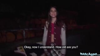 Hot French model gets fucked outdoors for cash in a steamy Public Agent scene