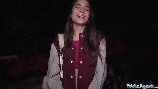 Hot French model gets fucked outdoors for cash in a steamy Public Agent scene