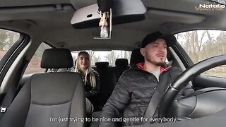 The luckiest taxi driver ever, especially after a wild ride with a stunning blonde!