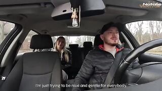 The luckiest taxi driver ever, especially after a wild ride with a stunning blonde!