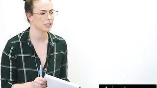 Two college girls, Melody Marks and Adria Rae, participate in a focus group study with their friends