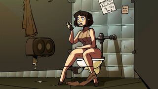 A shortstack gets her ass and tits expanded by a bombshell barista